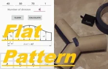 Flat Pattern - aplikacja dla spawacza montera lub ślusarza . Trójnik...