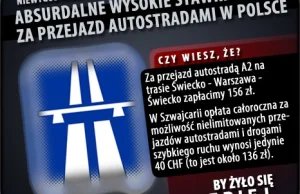 Absurdalnie wysokie stawki za przejazd autostradami w Polsce