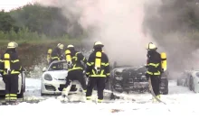 12 luksusowych Porsche spłonęło na parkingu!