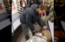 Pit bull ugryzł kobietę w metrze i nie chciał puścić.