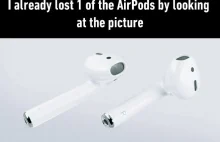 Apple chce byśmy gubili słuchawki AirPods? 65 funtów za pojedynczą słuchawkę