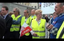 Manifestacja pod Ministerstwem Finansów 22.5.2015r.