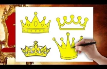 Korona - Jak narysować królewską koronę - Nauka rysowania - krok po kroku