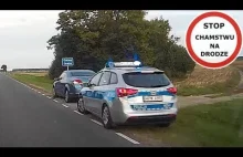 Wyprzedzanie na czołówkę tuż przed policją i karma