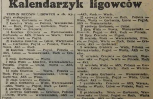 Terminarz polskiej ligi piłki nożnej na sezon 1939.