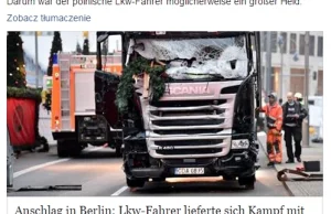 "Die Welt" nazywa polskiego kierowcę ciężarówki bohaterem.