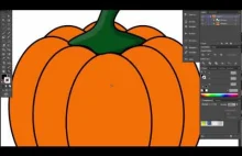 Easy pumpkin for halloween. Adobe Illustrator tutorial.