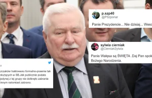 Wałęsa jątrzy nawet w święta. Internauci są zażenowani.