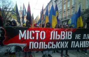 Setki młodych Ukraińców skandowało dzisiaj że Lwów jest z Banderą