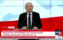 J. Kaczyński po Brexicie chce rewizji Traktatu Lizbońskiego.