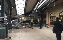 Train crashes into platform at Hoboken Station in New Jersey