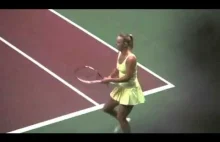 Caroline Wozniacki "duńska" tenisistka - taniec na korcie