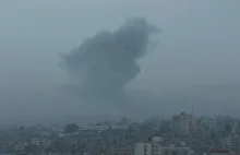 Nagranie ataku rakietowego w strefie Gaza