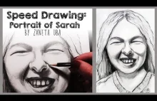 Time-lapse drawing: Sarah's portrait in pencil by Żaneta...