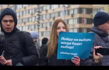 Protest przeciwko nowym wyborom Putina w Moskwie