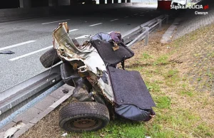 Śląskie: 29-latka zginęła w wypadku. Auto rozpadło się na pół