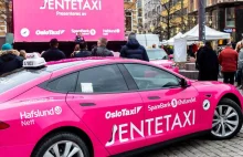 Różowe taksówki w OSLO tylko dla kobiet. Dostępne 3 dni w tygodniu od 15 do 4