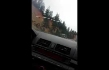 Szalona kobieta na drodze