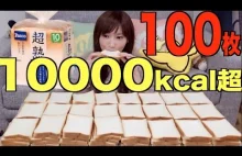 Azjatka zjada 100 kanapek