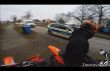 Motocykliści uciekają przed Policją