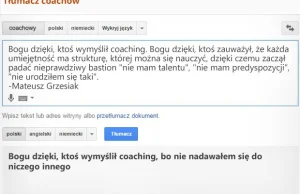 Tłumacz bełkotu coachów.