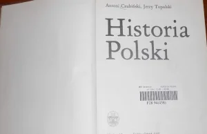 Książka Historia Polski Antoniego Czubińskiego i Jerzego Topolskiego...