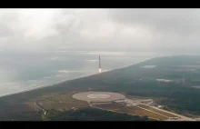 Dzisiejsze lądowanie Falcon 9 nagrane z drona