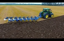 John Deere 7270R + 8 furrow Lemken Diamant 11