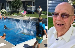 94-latek wybudował na swojej posesji darmowy basen dla sąsiadów