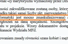 Równouprawnienie według UMCS