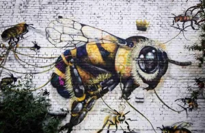 Save the Bees mural project by Louis Masai Michel