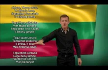 Hymn Litwy w sugestywnym wykonaniu "piosenkarza" języka migowego