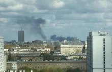 Warszawa: Pożar na budowie centrum handlowego