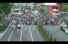 Shibuya Intersection in Tokyo - najbardziej zatłoczone skrzyżowanie na świecie.