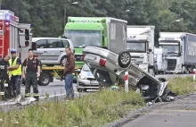 Wypadek na S3 w Zielonej Górze. 5 osób rannych, w tym dziecko