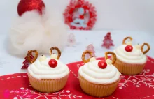 Rudolf czerwononosy - świąteczne cupcake - Wypieki i Rumieńce