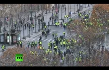 Protest żółtych kamizelek aktualnie NA ŻYWO prosto z demokratycznej Francji.