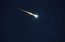 Spalający się meteor widoczny w Japonii.