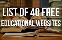 Lista 40 bezpłatnych stron edukacyjnych z różnych dziedzin