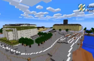 Göteborg odwzorowany w grze Minecraft