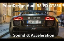 Prior Design Audi R8 PD GT850 Brutal Sound and Acceleration in Wrocław