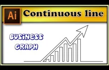 Continuous Line business graph - Illustrator tutorial.