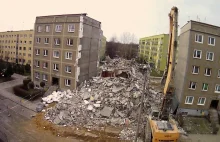 Tak wygląda wyburzanie budynku w Bytomiu po wybuchu gazu