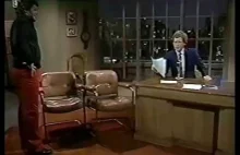 Ekscentryczny komik Andy Kaufman w show Lettermana (1982r.)