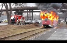 Pożar tramwaju w Zaporożu
