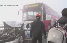 Gigantyczny karambol w Korei Południowej. Zderzyło się 100 aut