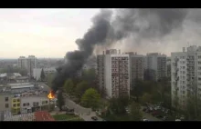 Pożar samochodów w Krakowie