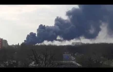 Wrocław, pożar hali magazynowej w okolicach stadionu.