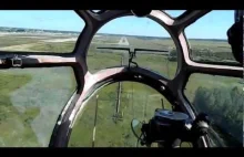 Lądowanie AN-12 Filmowane z kabiny nawigatora.