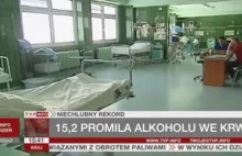 Niechlubny rekord. Białostoczanin miał 15,2 promila alkoholu we krwi